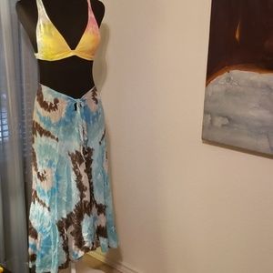 Venus tie dye skirt coverup pool beach